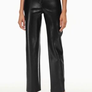 Aritzia Wilfred Vegan Leather Straight leg pants